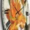 Designart 'Parrot Tulips I On Ivory Farmhouse Wall Clock